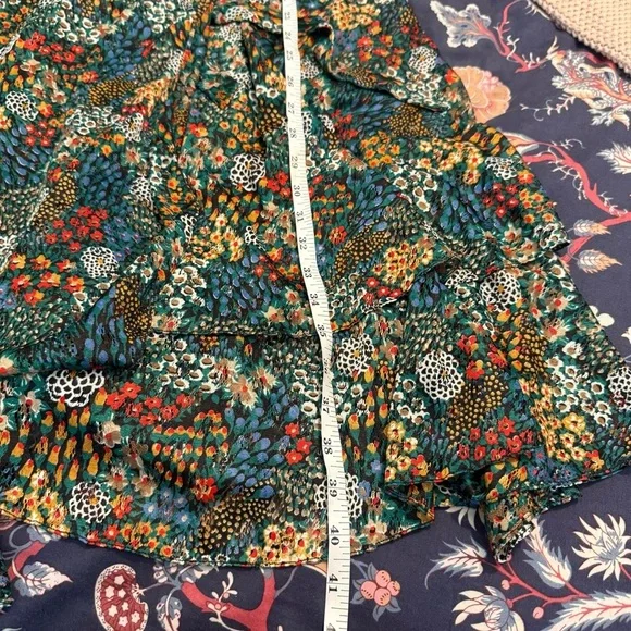 Vintage 70s Jody T of California Mesh Lace Black Floral Midi Wrap Dress size 7 - Picture 12 of 14